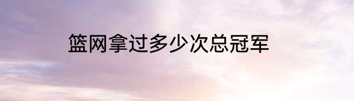 篮网拿过多少次总冠军