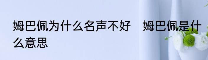 姆巴佩为什么名声不好　姆巴佩是什么意思