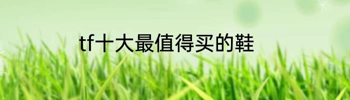 tf十大最值得买的鞋