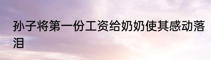 孙子将第一份工资给奶奶使其感动落泪