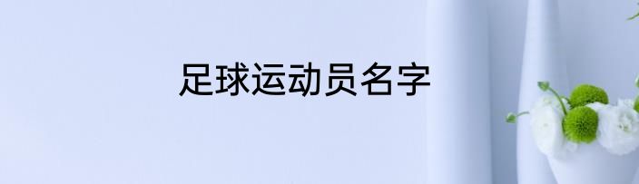 足球运动员名字