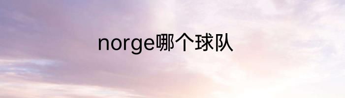 norge哪个球队