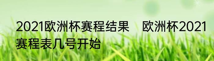 2021欧洲杯赛程结果　欧洲杯2021赛程表几号开始