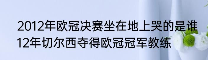 2012年欧冠决赛坐在地上哭的是谁　12年切尔西夺得欧冠冠军教练