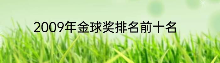 2009年金球奖排名前十名