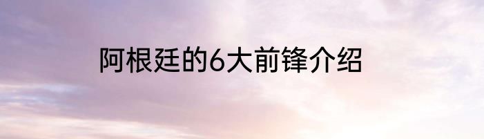 阿根廷的6大前锋介绍