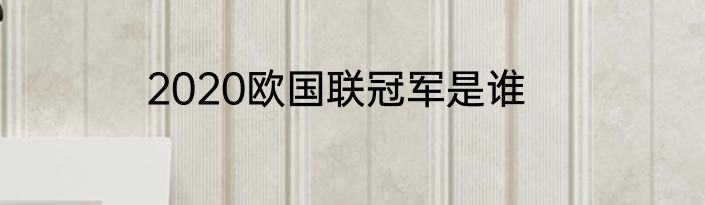 2020欧国联冠军是谁