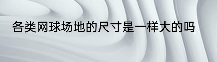 各类网球场地的尺寸是一样大的吗