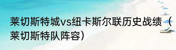 莱切斯特城vs纽卡斯尔联历史战绩（莱切斯特队阵容）