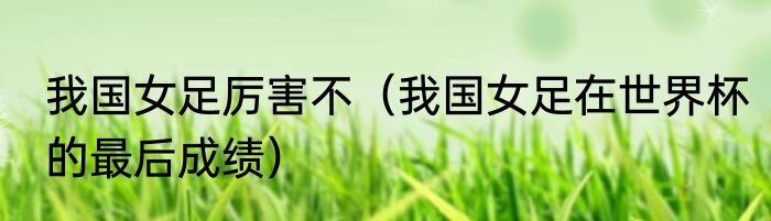 我国女足厉害不（我国女足在世界杯的最后成绩）