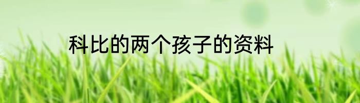 科比的两个孩子的资料