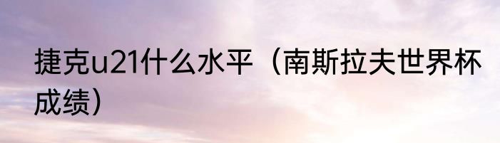 捷克u21什么水平（南斯拉夫世界杯成绩）