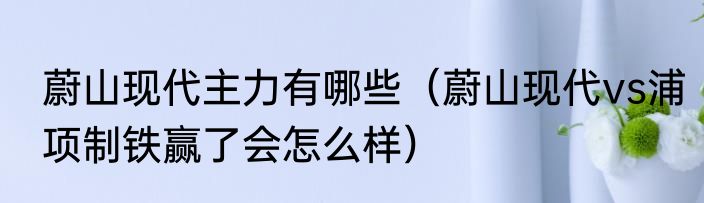 蔚山现代主力有哪些（蔚山现代vs浦项制铁赢了会怎么样）