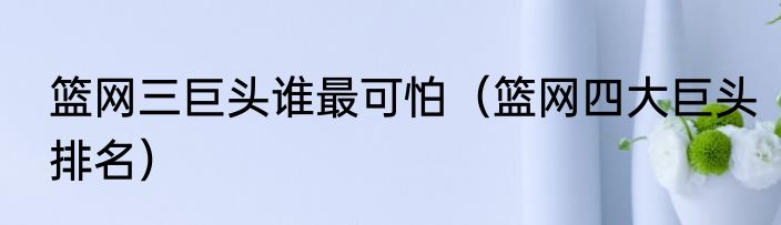 篮网三巨头谁最可怕（篮网四大巨头排名）