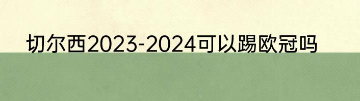 切尔西2023-2024可以踢欧冠吗