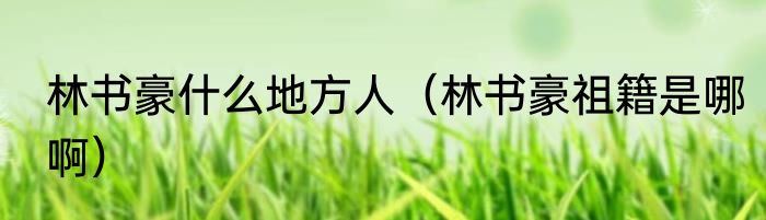 林书豪什么地方人（林书豪祖籍是哪啊）