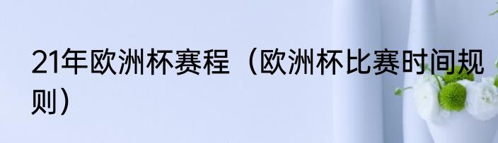 21年欧洲杯赛程（欧洲杯比赛时间规则）