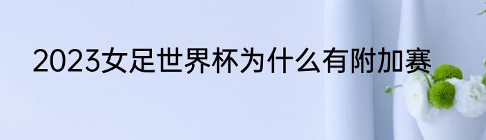 2023女足世界杯为什么有附加赛