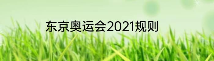 东京奥运会2021规则