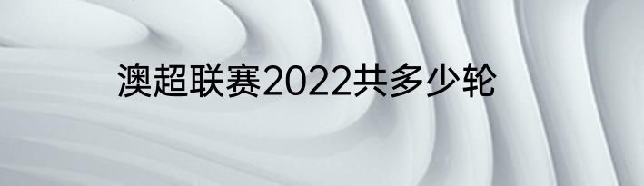 澳超联赛2022共多少轮