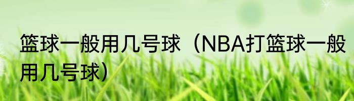 篮球一般用几号球（NBA打篮球一般用几号球）