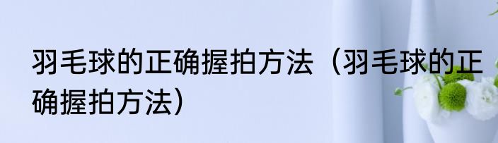 羽毛球的正确握拍方法（羽毛球的正确握拍方法）