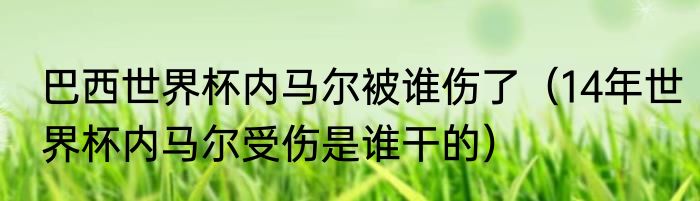 巴西世界杯内马尔被谁伤了（14年世界杯内马尔受伤是谁干的）