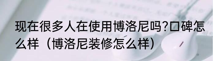 现在很多人在使用博洛尼吗?口碑怎么样（博洛尼装修怎么样）