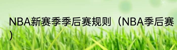 NBA新赛季季后赛规则（NBA季后赛）