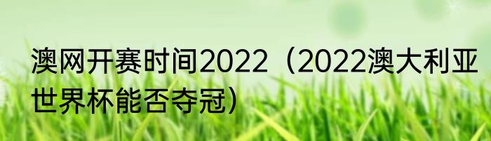 澳网开赛时间2022（2022澳大利亚世界杯能否夺冠）