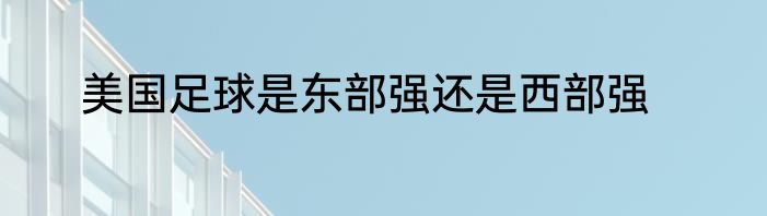 美国足球是东部强还是西部强