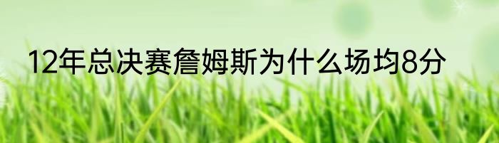 12年总决赛詹姆斯为什么场均8分