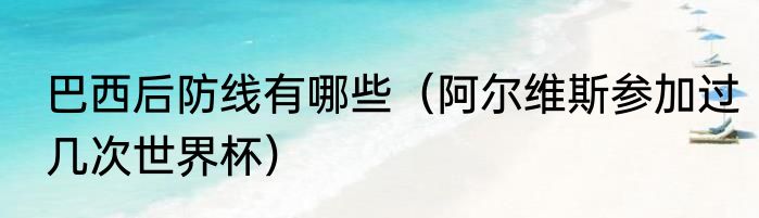 巴西后防线有哪些（阿尔维斯参加过几次世界杯）