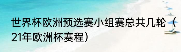 世界杯欧洲预选赛小组赛总共几轮（21年欧洲杯赛程）