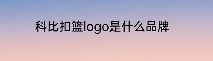 科比扣篮logo是什么品牌