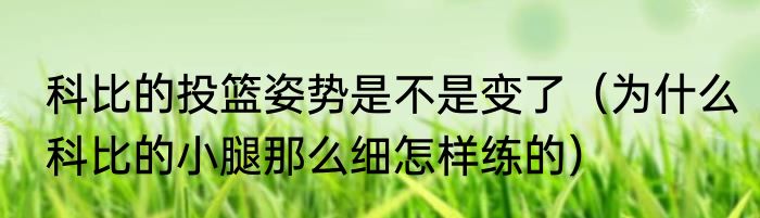 科比的投篮姿势是不是变了（为什么科比的小腿那么细怎样练的）