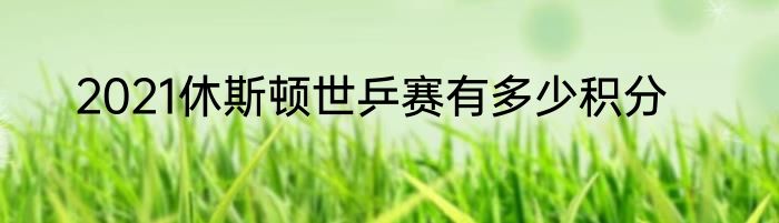 2021休斯顿世乒赛有多少积分