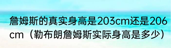 詹姆斯的真实身高是203cm还是206cm（勒布朗詹姆斯实际身高是多少）