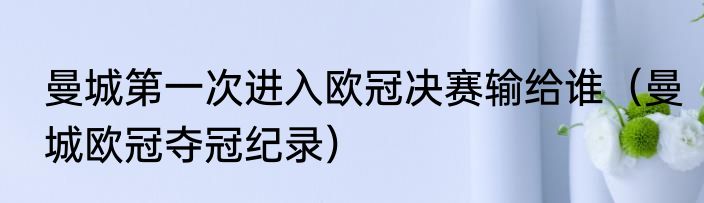 曼城第一次进入欧冠决赛输给谁（曼城欧冠夺冠纪录）