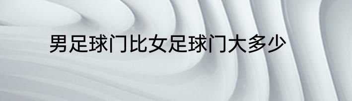 男足球门比女足球门大多少