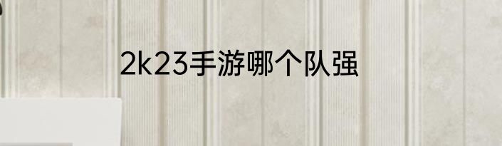 2k23手游哪个队强