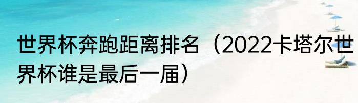 世界杯奔跑距离排名（2022卡塔尔世界杯谁是最后一届）