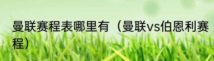 曼联赛程表哪里有（曼联vs伯恩利赛程）