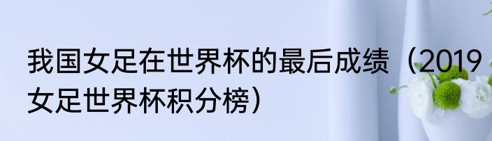 我国女足在世界杯的最后成绩（2019女足世界杯积分榜）