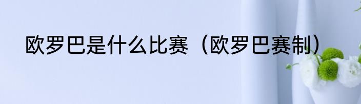 欧罗巴是什么比赛（欧罗巴赛制）