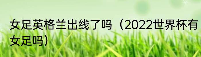 女足英格兰出线了吗（2022世界杯有女足吗）