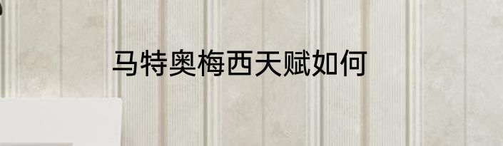 马特奥梅西天赋如何