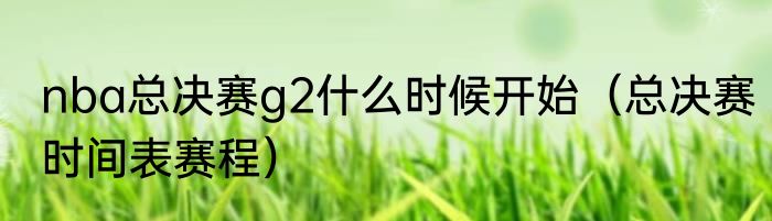 nba总决赛g2什么时候开始（总决赛时间表赛程）