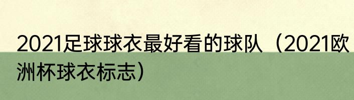 2021足球球衣最好看的球队（2021欧洲杯球衣标志）