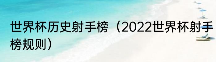 世界杯历史射手榜（2022世界杯射手榜规则）